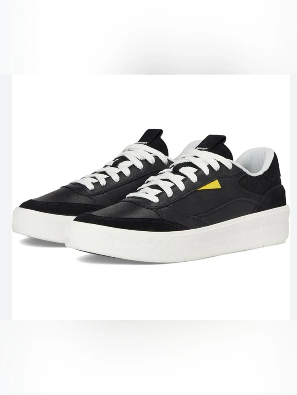 NEW! Reef Men's Black Low-Top Leather Sneakers with White Sole Sz 11 - Picture 4 of 10